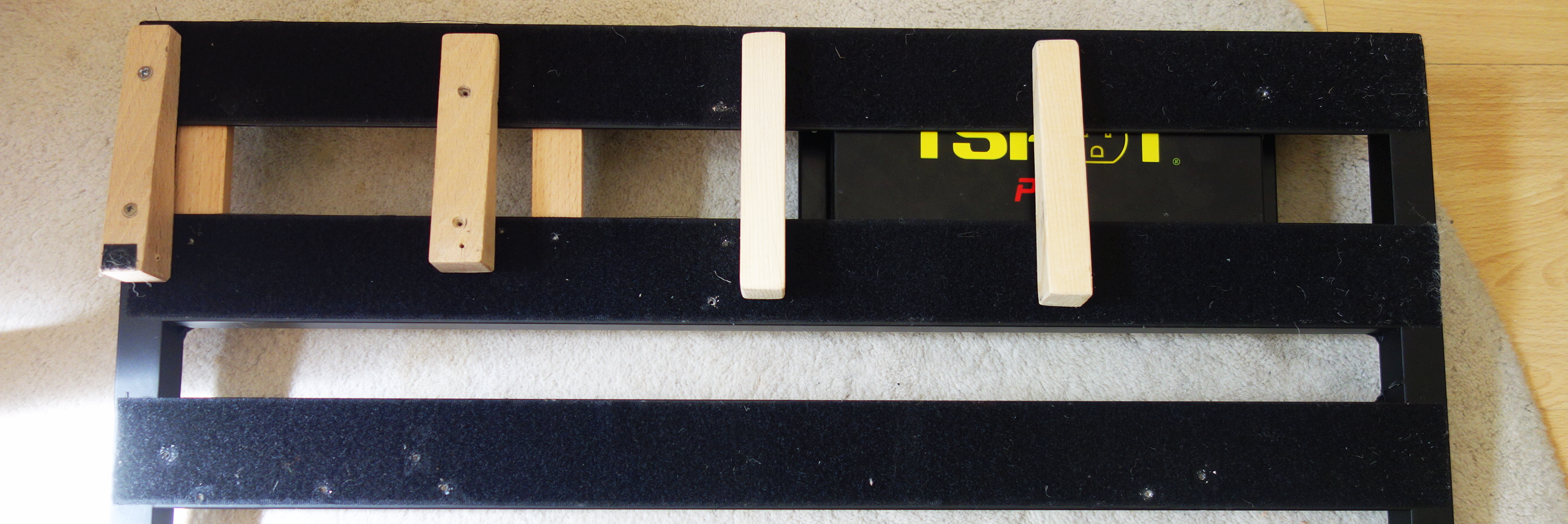 Pedal board under construction
